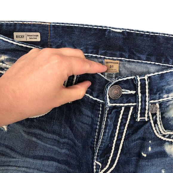 True Religion Jeans Size 31 RICKY Blue - Picture 5 of 12
